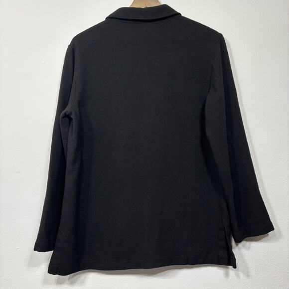 Lands End Wool Blend Cardigan Jacket Sz 10 Cottage Granny Lagenlook Minimalist - Picture 7 of 9